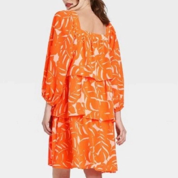 NWT Who What Wear Tropical Tiered Dress - Picture 2 of 9